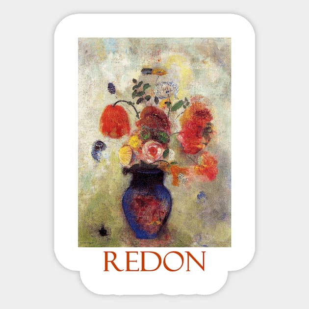 Bouquet of Flowers by Odilon Redon Sticker by Naves